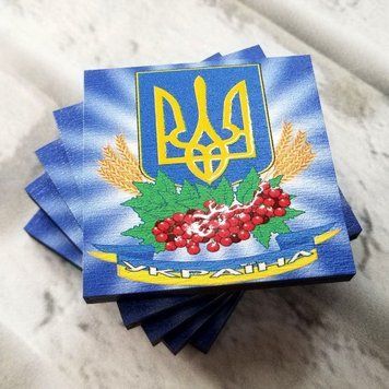 Магнит на холодильник "Україна" 6х6см 1630344226 фото
