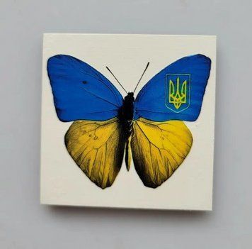 Магнит на холодильник "Метелик" 6х6см 1630354196 фото